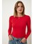Kadın Polyamid Kumaş Uzun Kollu Bisiklet Yaka Basic Düz Body BLZ98739 4