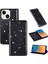IPhone 15 Kart Tutucu Manyetik Kapatma Pu Deri Için Glitter Flip Case (Yurt Dışından) 1