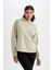 Fit Standart Fit Kapüşonlu Skuba Dalgıç Kumaş Sporcu Basic Düz Sweatshirt A5626AX24AU 3