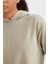 Fit Standart Fit Kapüşonlu Skuba Dalgıç Kumaş Sporcu Basic Düz Sweatshirt A5626AX24AU 5