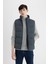 Su İtici Slim Fit Şişme Yelek Dar Kesim Dik Yaka Fermuarlı Cepli C5630AX24WN 1