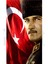 Mustafa Kemal ve Bayrak PixArt Sanat Elmas Mozaik Tablo Diamond Türkiye 40*60 1