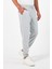 Kalın Gri Erkek Eşofman Altı Jogger Arka Cepli Lastik Paça Regular Fit Şardonsuz 1