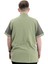 Büyük Beden Erkek T-Shirt Polo Yaka Renk Bloklu U24327 Çağla 4