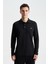 Erkek Slim Fit Çıt Çıt Düğmeli Polo Yaka İnterlok Sweatshirt K28564988101 1