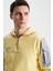 Erkek Regular Fit 3 İplik Şardonlu Sol Kol Kapak Kanguru Cepli Kapüşonlu Sweatshirt K28254627301 2