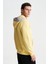 Erkek Regular Fit 3 İplik Şardonlu Sol Kol Kapak Kanguru Cepli Kapüşonlu Sweatshirt K28254627301 4