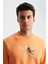 Erkek Regular Fit 3 İplik Şardonlu Pamuklu Bisiklet Yaka Sweatshirt K28124602501 2