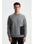 Erkek Regular Fit 3 İplik Şardonlu Yandan Tek Fermuar Cepli Bisiklet Yaka Sweatshirt K28124602101 1