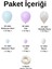 Balon Seti Makaron Mavi-Lila-Metalik Beyaz 100 Lü Balon Zinciri Seti 2