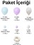 Balon Seti Makaron Mavi-Lila-Metalik Beyaz 60 Lı Balon Zinciri Seti 2