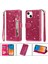 IPhone 15 Pro Pu Deri Manyetik Kapatma Glitter Için Fermuarlı Cebi Durumda (Yurt Dışından) 1