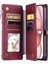 IPhone 14 Için Crossbody Durumda Artı Durumda Cüzdan 9 Kart Yuvaları Fermuar Faturaları (Yurt Dışından) 5