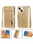 IPhone 15 Için Fermuar Cep Durumda Artı Glitter Cüzdan Kılıf Manyetik Pu (Yurt Dışından) 1