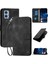 Motorola Moto E22 Kabartmalı Kelebek Ayrılabilir El ile Flip Case (Yurt Dışından) 1