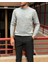 Erkek, Bisiklet Yaka, Slim Fit, Old Money, Yün-Akrilik Elyaf, Triko Kazak PLTK03 2