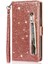 IPhone 14 Için Fermuar Cep Durumda Artı Pu Deri Kart Tutucu Glitter Vaka (Yurt Dışından) 4