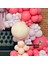 Balon Seti Mercan-Makaron Lila-Retro Beyaz 100 Lü Balon Zinciri Seti 4