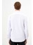Erkek Beyaz Basic Düz Desen Sert Yaka Regular Fit Gömlek 5