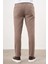 Erkek Kahve Poliviskon Trend Ipli Jogger Slim Fit Spor Pantolon 3