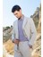 Erkek Bej Keten Trend Kruvaze Slim Fit Sivri Yaka Takım Elbise 3