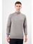 Erkek Gri Basic Yarım Balıkçı Yaka Dynamic Fit Rahat Kesim Triko 1