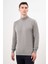 Erkek Gri Basic Yarım Balıkçı Yaka Dynamic Fit Rahat Kesim Triko 2