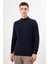 Erkek Lacivert Basic Yarım Balıkçı Yaka Dynamic Fit Rahat Kesim Triko 1