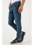 Pamuklu Normal Bel Slim Fit Dar Paça Jeans Erkek Kot Pantolon 1115S05NAPOLI 5