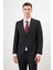 Erkek Siyah Poliviskon Trend Desenli Slim Fit Sivri Yaka Takım Elbise 1