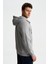 Erkek Basic Büyük Beden 3 İplik Şardonlu Tam Fermuar Cepli Kapüşonlu Sweatshirt K26324801101 4