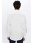Erkek Modern Fit Dar Kesim %100 Pamuk Armürlü Premium Beyaz Gömlek 5
