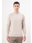 Erkek Bej Basic Yarım Balıkçı Yaka Dynamic Fit Rahat Kesim Triko 1