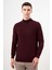 Erkek Koyu Bordo Basic Yarım Balıkçı Yaka Dynamic Fit Rahat Kesim Triko 3