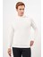 Erkek Ekru Basic Yarım Balıkçı Yaka Dynamic Fit Rahat Kesim Triko 1