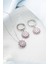 Silvano Jewelry 925 Ayar Gümüş Pembe Taşlı Kolye Küpe Set 2