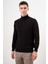 Erkek Siyah Basic Balıkçı Yaka Dynamic Fit Rahat Kesim Triko 2