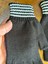 Siyah Beyaz Triko Parmaksız Eldiven Unisex 2