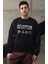 LED Zeppelin Baskılı Kapüşonsuz Sweatshirt, Oversize Rock-Metal Baskılı Sweat 2
