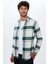 Erkek Slim Fit Dar Kesim Oduncu Kareli Kışlık Gömlek 2