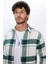 Erkek Slim Fit Dar Kesim Oduncu Kareli Kışlık Gömlek 3