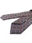 Turuncu - Siyah Motif Desen Mendilli Klasik Kravat KK12678 3