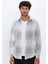 Erkek Slim Fit Dar Kesim Oduncu Kareli Kışlık Gömlek 2