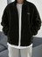 Oversize Tam Fermuarlı Kuzu Sweatshirt Içi Polarlı Sherpa Kumaş Sweatshirt Haki 2Xl 2