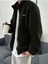 Oversize Tam Fermuarlı Kuzu Sweatshirt Içi Polarlı Sherpa Kumaş Sweatshirt Haki 2Xl 3