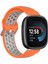 Fitbit Versa 4 Turuncu+Gri Için Iki Renkli Silikon Saat Bandı (Yurt Dışından) 4