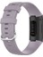 Fitbit Charge 4 / Charge 3 / Charge 3 Se Için 18 mm Gümüş Renkli Bant, Boyut: L Açık Mor (Yurt Dışından) 4