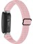 Fitbit Inspire 3 Pembe Için Dalga Örgülü Naylon Kayış (Yurt Dışından) 1