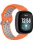 Fit Versa 3 Turuncu+Gri Için Iki Renkli Silikon Saat Bandı (Yurt Dışından) 1
