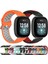 Fit Versa 3 Turuncu+Gri Için Iki Renkli Silikon Saat Bandı (Yurt Dışından) 4